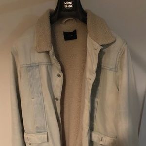 Stampd Faux Shearling Denim Jacket